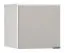 Aufsatz für eintürigen Kleiderschrank Pantanoso 12, Farbe: Weiß / Grau - Abmessungen: 45 x 47 x 57 cm (H x B x T)
