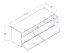 TV Unterschrank Sirte 08, Farbe: Eiche / Weiß / Schwarz matt - Abmessungen: 45 x 120 x 40 cm (H x B x T)