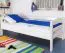 Kinderzimmer-Bett 90 x 200 cm | Massivholz: Buche | Weiß Lackiert Abbildung