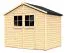 Holz-Gartenhaus 1,82 x 2,39 Meter (inkl. Dach) | Natur | Satteldach Abbildung