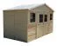 Gerätehaus, Gartenschuppen, Gartenhaus - 4 x 2 Meter - aus Holz / Blockbohlen - inkl. Dachpappe - Satteldach Abbildung