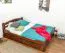 Holzbett Buche 140 x 200 cm Dunkelbraun Abbildung