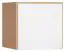 Aufsatz für eintürigen Kleiderschrank Arbolita 16, Farbe: Eiche / Weiß  - Abmessungen: 45 x 47 x 57 cm (H x B x T)