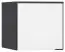 Aufsatz für eintürigen Kleiderschrank Vacas 38, Farbe: Schwarz / Weiß - Abmessungen: 45 x 47 x 57 cm (H x B x T)