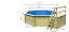 Pool Modell 2 B aus Holz, Farbe: Natur KDI, Ø 509 cm, inkl. Leitern & Terrasse