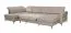 Wohnlandschaft mit Schlaffunktion Turnhout 01, Farbe: Beige - Abmessungen: 102 x 340 x 207 cm (H x B x T) - Ottomane: Links