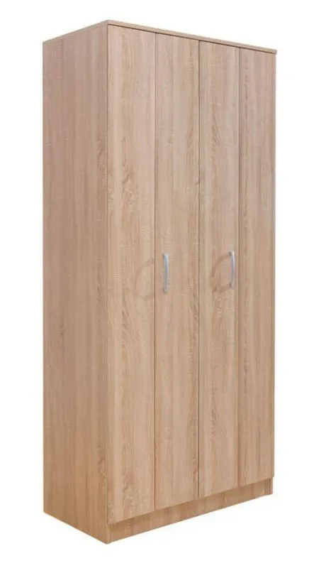Garderobenschrank, Farbe: Eiche Braun - 222 x 100 x 52 cm (H x B x T) Abbildung