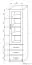Vitrine Pamulang 01, Farbe: Sonoma Eiche - Abmessungen: 200 x 52 x 40 cm (H x B x T)