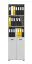Büroschrank Toivala 02, Farbe: Hellgrau - Abmessungen: 204 x 60 x 34 cm (H x B x T), mit 2 Türen und 5 Fächern