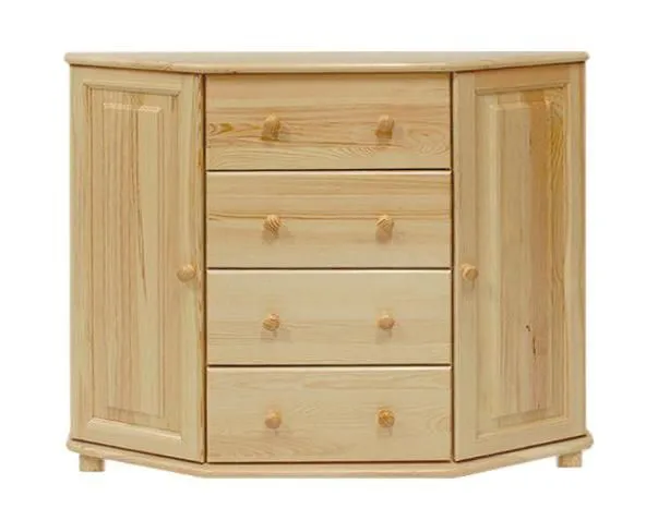 Sideboard, Kiefer massiv, Breite: 118 cm, Farbe: Natur Abbildung