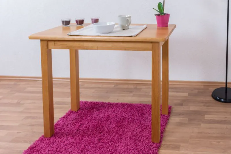 Tisch Kiefer massiv Vollholz Erlefarben Junco 226B (eckig) - 50 x 90 cm (B x T)