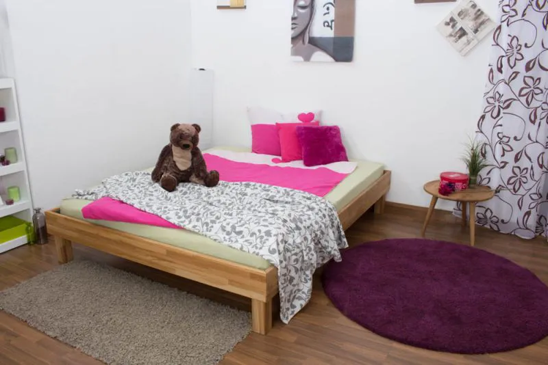 Jugendbett Wooden Nature 04 Eiche geölt, massiv  - Liegefläche 160 x 200 cm (B x L) 