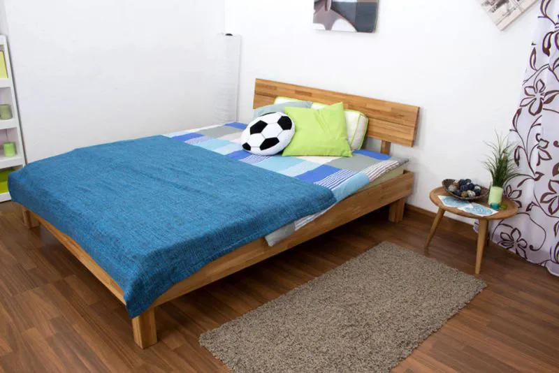Eiche Futonbett 160 x 200 cm geölt Abbildung