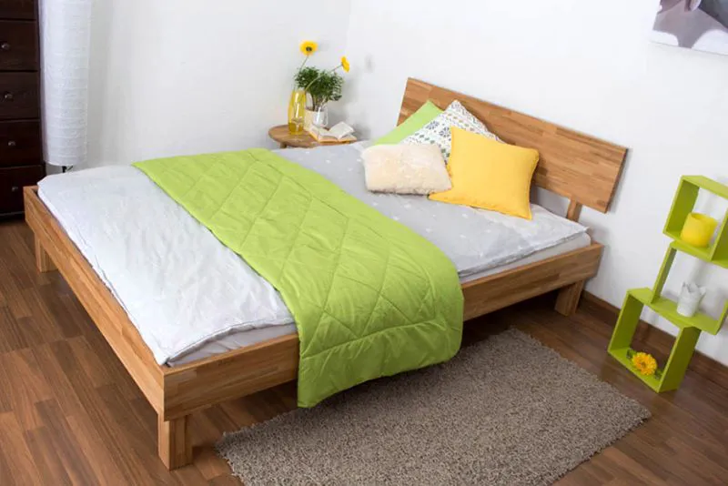 Eiche-Bett massiv | 140 x 200 cm | Eiche | Geölt Abbildung