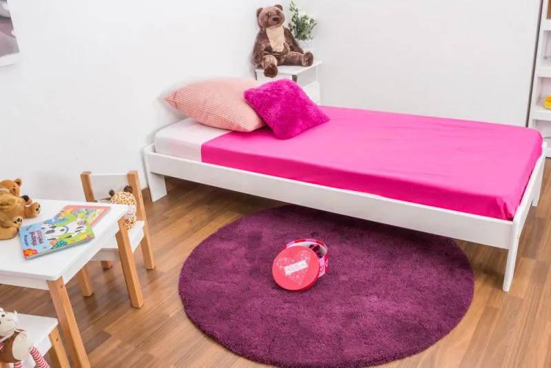 Futonbett Kiefer 90 x 200 cm Weiß Abbildung