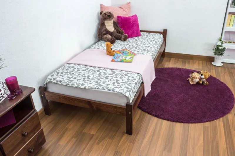 Futonbett Kiefer 90 x 200 cm Nuss Abbildung