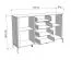 Kommode | 4 Schubladen | Farbe: Kaschmir | 2 Drehtüren | Sideboard | Maße: 154 x 40 x 90,5 cm | Griffe & Beine: Eiche Artisan | 4 Fächer | ABS-Kanten