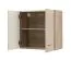 Hängeschrank Mionica 02, zwei Fächer, Farbe: Eiche Grau / Sandfarben, ABS-Kanten, Griffe: Silber, Maße: 57 x 60 x 30 cm, zwei Türen, für Küchen
