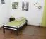 Einzelbett "Easy Premium Line" K1/1n, Buche Vollholz massiv Schokobraun - Maße: 90 x 200 cm
