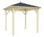 Pavillon / Pergola inkl. Pfosten, aus nordischen Fichtenholz, gehobelt, Grundfläche: 7,8 m², Zeltdach, Blockbohlenstärke 40 mm, Abmessungen: 300 x 300 cm