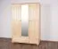 Kleiderschrank Massivholz natur 019 - 190 x 120 x 60 cm (H x B x T)