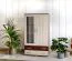 Vitrine Cikupa 23, Farbe: Nuss / Ulme - Abmessungen: 160 x 90 x 40 cm (H x B x T)