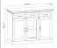 Kommode Badile 02, Farbe: Kiefer Weiß / Braun - 98 x 127 x 46 cm (H x B x T)