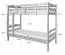 Etagenbett / Stockbett "Easy Premium Line" K17/n, Buche massiv Weiß, Liegefläche 90 x 200 cm, teilbar, Höhe 174 cm, großer Abstand zwischen den Betten