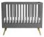 Babybett / Gitterbett Naema 05, Farbe: Grau / Eiche - Liegefläche: 60 x 120 cm (B x L)