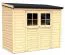 Gartenhaus 1,21 x 2,44 Meter (inkl. Dach) | Natur | Pultdach Abbildung
