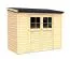 Gartenhaus 1,21 x 2,44 Meter (inkl. Dach) | Natur | Pultdach Abbildung