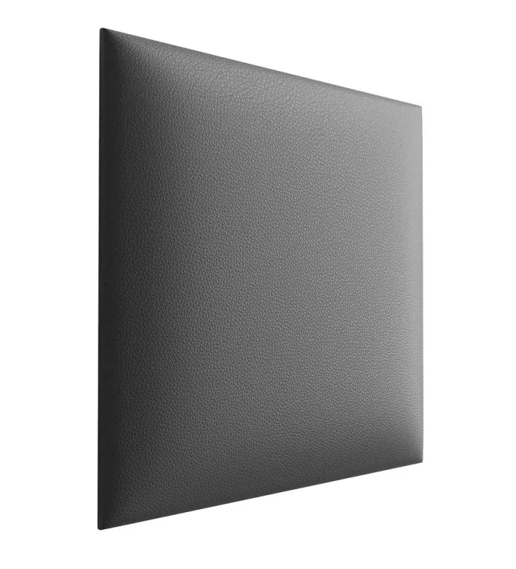 Polsterpaneele, 10er Set, Farbe: Grau, Bezug: Kunstleder, Maße: 50 x 40 cm