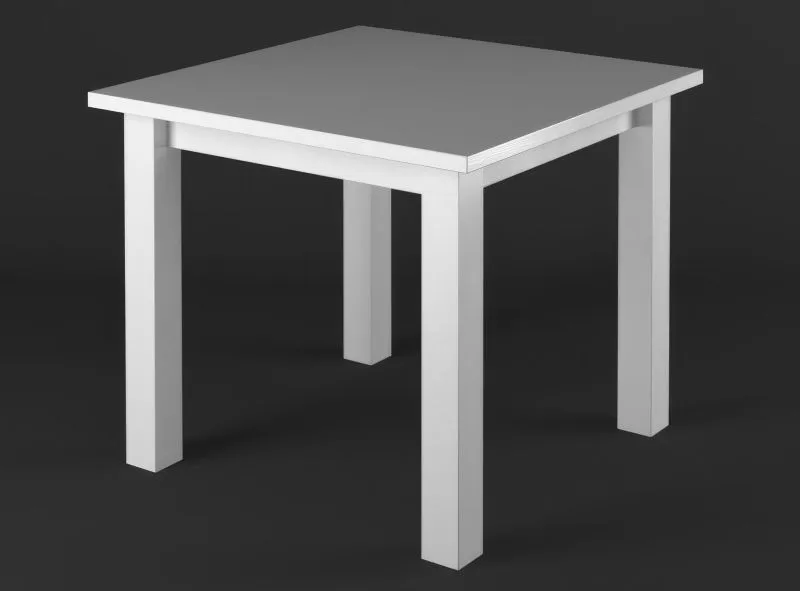 Esstisch Kiefer Vollholz massiv weiß Lagopus 21 - Abmessungen: 80 x 80 cm (B x T)