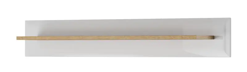 Wandregal Cathcart 01, Farbe: Eiche Riviera / Weiß - Abmessungen: 17 x 107 x 19 cm (H x B x T)