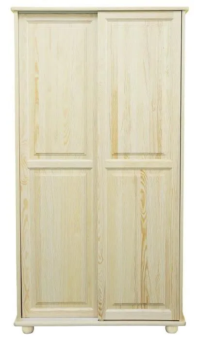 Kleiderschrank 2-türig, Farbe: Natur 195x92x59 cm Abbildung