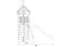 Spielturm Pirat 03 inkl. Sandkasten, Anbauturm und Kletterwand - Abmessungen: 229 x 123 cm (L x B)