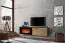 TV-Unterschrank im modernen Stil Bjordal 20, Farbe: Eiche Flagstaff / Anthrazit - Abmessungen: 45 x 180 x 40 cm (H x B x T), mit Elektrokamin