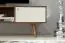TV-Unterschrank mit Retro-Elementen, Farbe: Sheesham / Weiß - Abmessungen: 45 x 140 x 35 cm (H x B x T), mit Kabeldurchführung an Rückseite