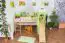 Kinderbett / Hochbett Tom mit Rutsche und Turm inkl. Rollrost - Material: Buche massiv natur,  Farbe: klar lackiert