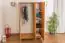 Massivholz-Kleiderschrank Kiefer, Farbe: Erle 190x120x60 cm