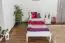 Kinderbett / Jugendbett massives Kiefernholz, inklusive Lattenrost weiß lackiert, Maße: 90 x 200 cm