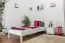 Kinderbett / Jugendbett massives Kiefernholz, inklusive Lattenrost weiß lackiert, Maße: 90 x 200 cm