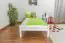 Kinderbett / Jugendbett Kiefer massiv Vollholz weiß lackiert 99, inkl. Lattenrost - Abmessung 90 x 200 cm