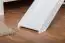 Etagenbett Buche Massivholz weiß mit Regal und Rutsche, inkl. Rollrost 90x200 cm, teilbar