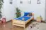 Kinderbett / Jugendbett Kiefer massiv Vollholz natur 84, inkl. Lattenrost - Abmessung 90 x 200 cm