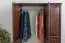 Massivholz-Kleiderschrank Kiefer, Farbe: Nuss 190x120x60 cm