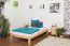 Kinderbett / Jugendbett  Kiefer Vollholz massiv natur A10, inkl. Lattenrost - Abmessung 120 x 200 cm