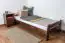 Einzelbett / Gästebett Kiefer Vollholz massiv nussfarben A11, inkl. Lattenrost - Abmessung 90 x 200 cm