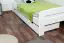 Schublade für Bett - Kiefer Vollholz massiv weiß lackiert 003- Abmessung 18,50 x 198 x 54 cm (H x B x T)