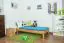 Massivholzbett / Einzelbett mit Kopfteil Wooden Nature 01, Eiche geölt, Liegefläche: 100 x 200 cm, hohe Festigkeit und Haltbarkeit